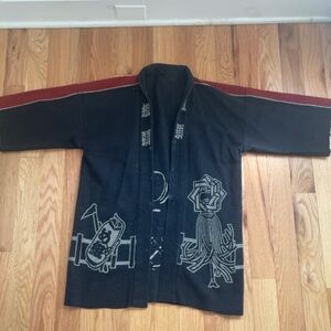Vintage Japanese Cotton Fireman Kimono Coat Firefighter